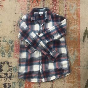 Boys plaid flannel button up shirt